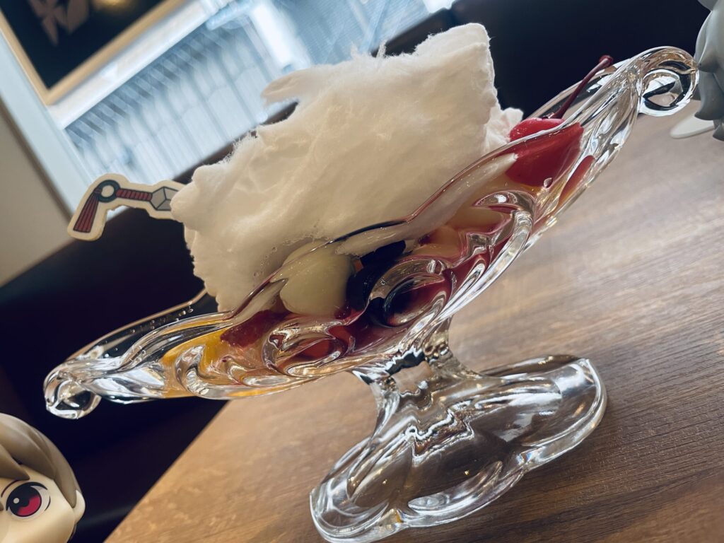 銀魂コラボカフェ 月詠 綿菓子 フルーツポンチ